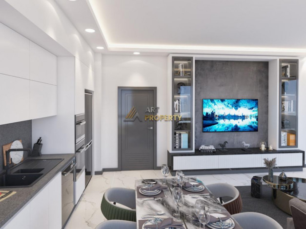 Проект комплекса с подогреваемым крытым бассейном и видом на море в районе Каргыджак, 50,7-209,2 м2 - Ракурс 14