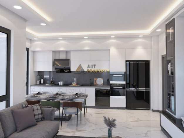 Проект комплекса с подогреваемым крытым бассейном и видом на море в районе Каргыджак, 50,7-209,2 м2 - Ракурс 15