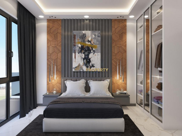 Проект комплекса с подогреваемым крытым бассейном и видом на море в районе Каргыджак, 50,7-209,2 м2 - Ракурс 17