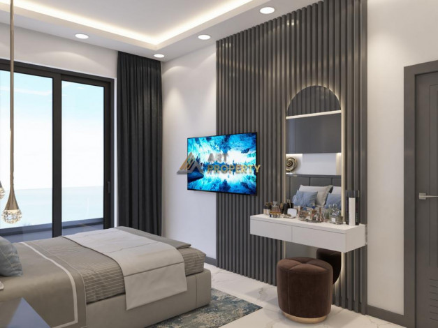 Проект комплекса с подогреваемым крытым бассейном и видом на море в районе Каргыджак, 50,7-209,2 м2 - Ракурс 19