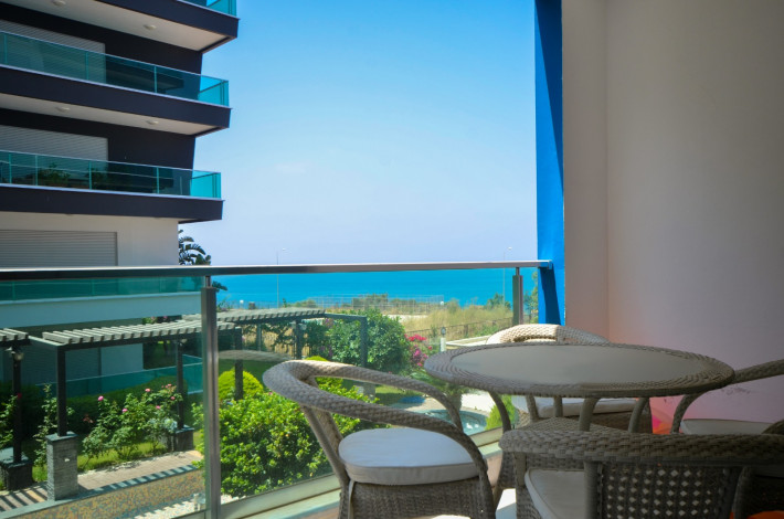 Квартира 1+1 с видом на море в одном из лучших комплексов Алании, 65 м2 - Ракурс 17