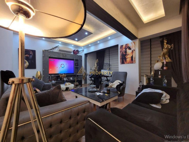 Апартаменты 2+1 с мебелью и бытовой техникой на первой линии в центре Аланьи, 100 м2 - Ракурс 6