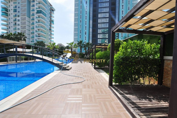 Меблированная квартира 1+1 на высоком этаже с видом на море в Махмутларе, 70 м2 - Ракурс 7