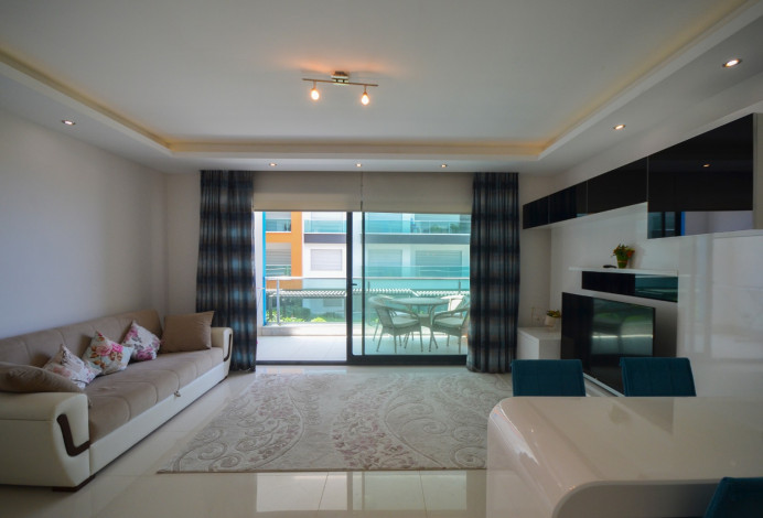 Квартира 1+1 с видом на море в одном из лучших комплексов Алании, 65 м2 - Ракурс 18