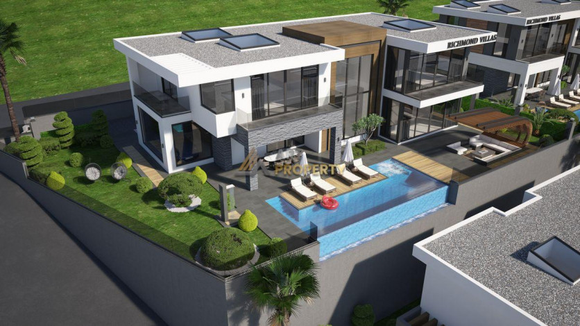 Новый проект отдельных вилл в районе Каргыджак, 268,70-377,60 м2 - Ракурс 2