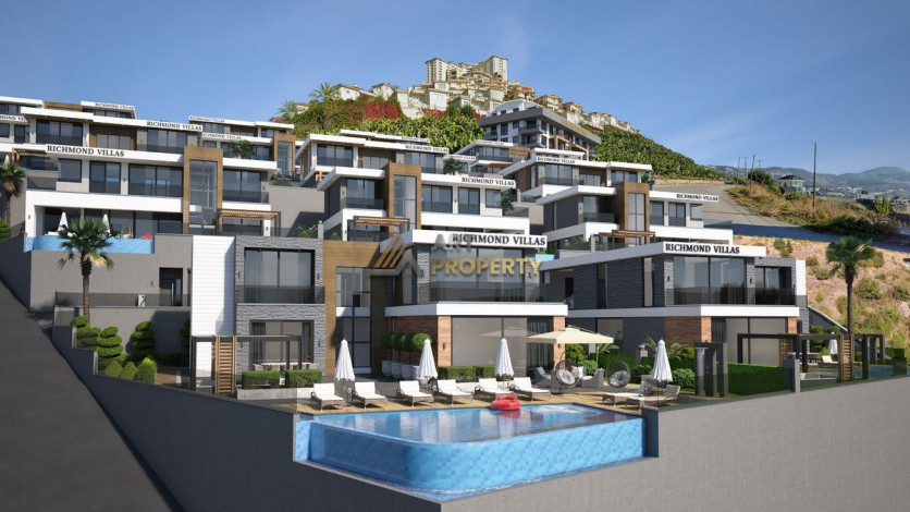 Новый проект отдельных вилл в районе Каргыджак, 268,70-377,60 м2 - Ракурс 3