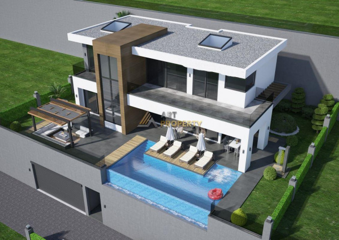 Новый проект отдельных вилл в районе Каргыджак, 268,70-377,60 м2 - Ракурс 13