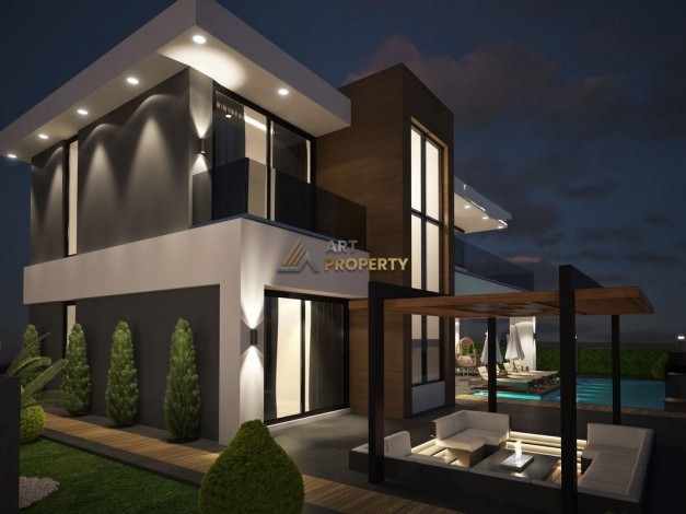 Новый проект отдельных вилл в районе Каргыджак, 268,70-377,60 м2 - Ракурс 16