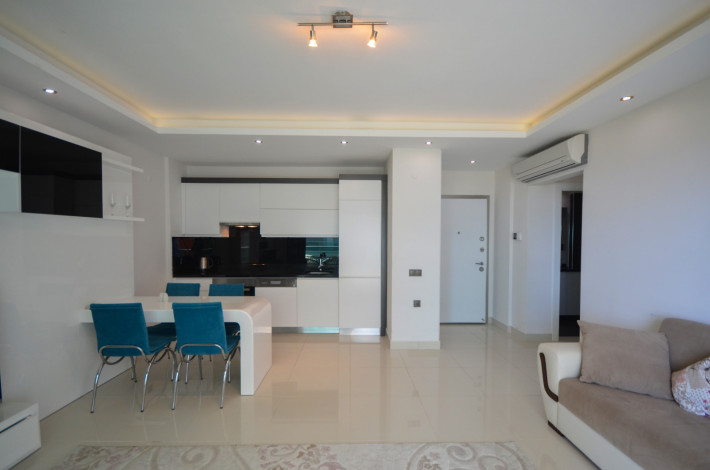 Квартира 1+1 с видом на море в одном из лучших комплексов Алании, 65 м2 - Ракурс 22