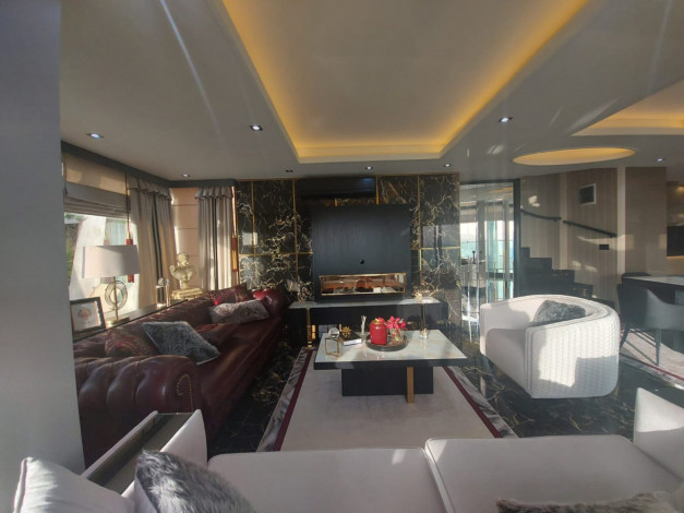 Меблированная вилла 3+1 с видом на море и крепость в районе Бекташ,  Алания 200м. - Ракурс 3