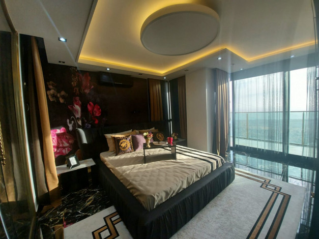 Меблированная вилла 3+1 с видом на море и крепость в районе Бекташ,  Алания 200м. - Ракурс 18