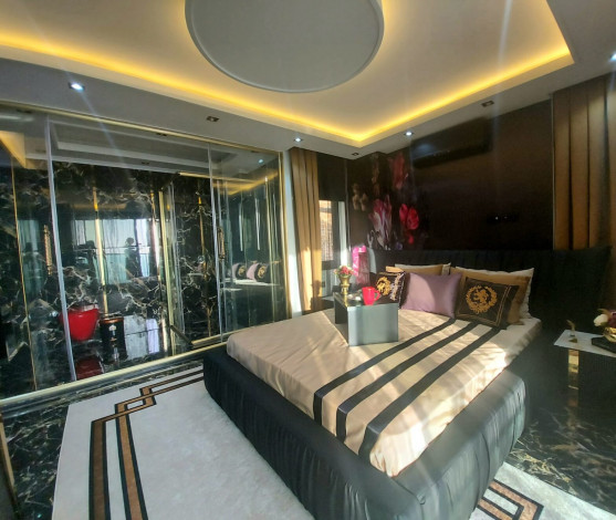 Меблированная вилла 3+1 с видом на море и крепость в районе Бекташ,  Алания 200м. - Ракурс 21