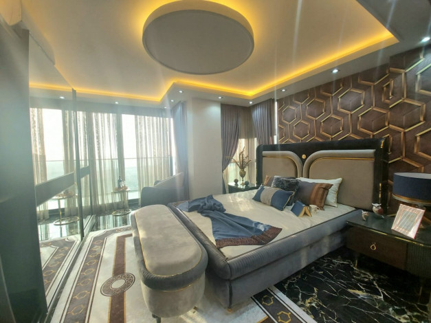 Меблированная вилла 3+1 с видом на море и крепость в районе Бекташ,  Алания 200м. - Ракурс 23