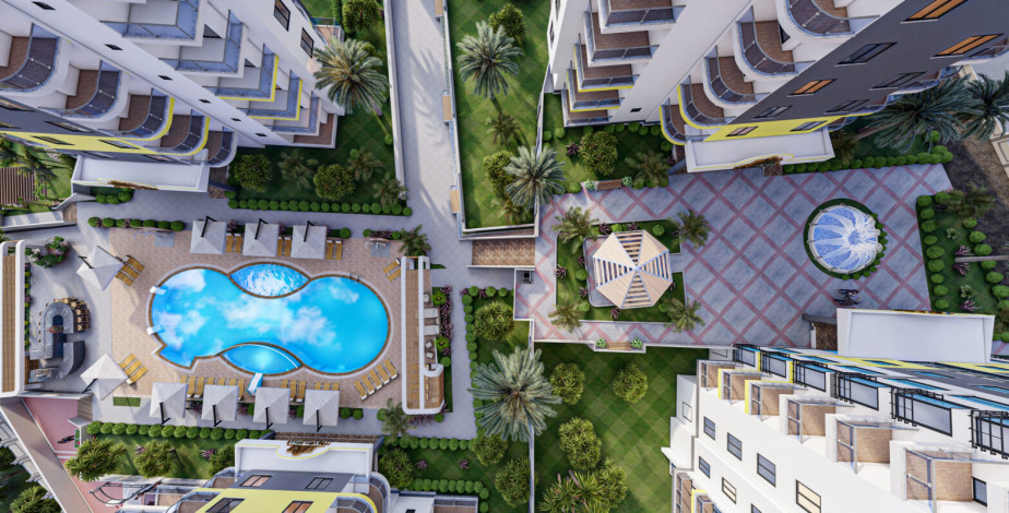 Трехкомнатная квартира в комплексе с богатой инфраструктурой в Махмутларе. - Ракурс 3