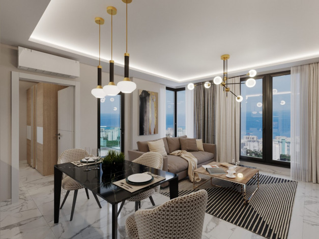 Трехкомнатная квартира в комплексе с богатой инфраструктурой в Махмутларе. - Ракурс 12