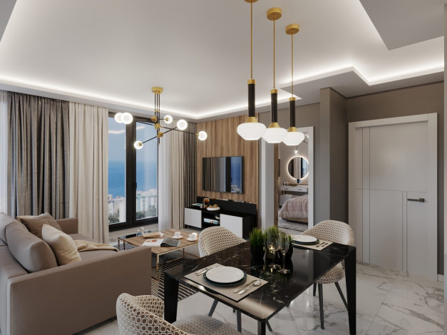 Трехкомнатная квартира в комплексе с богатой инфраструктурой в Махмутларе. - Ракурс 13