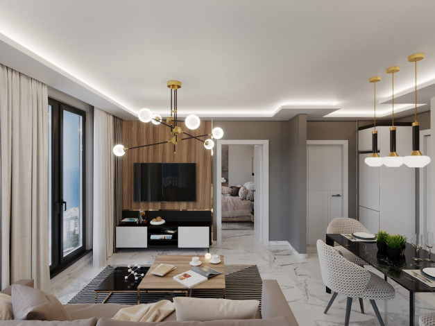 Трехкомнатная квартира в комплексе с богатой инфраструктурой в Махмутларе. - Ракурс 16