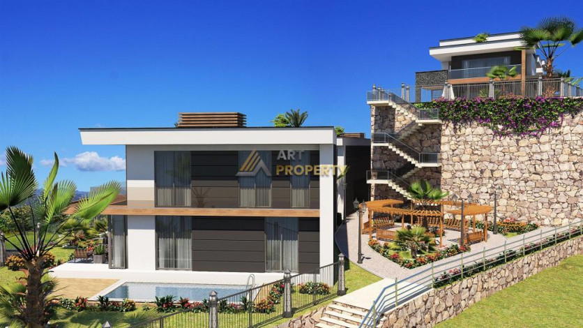 Элитные солнечные виллы в Конаклы, подходят для получения гражданства,  171,5м-228м - Ракурс 14