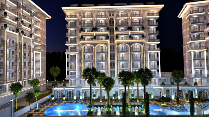 Инвестиционный проект от известного застройщика в центре Алании, 65,5м-90м - Ракурс 6