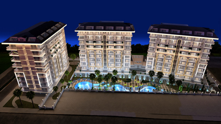 Инвестиционный проект от известного застройщика в центре Алании, 65,5м-90м - Ракурс 9