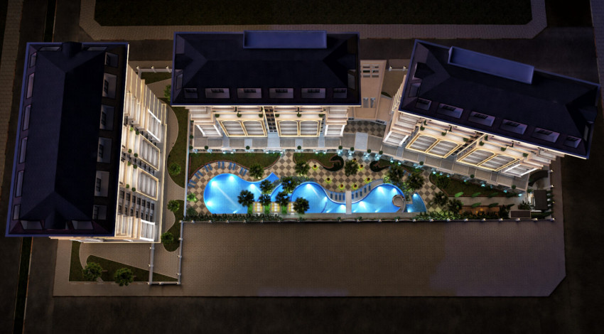 Инвестиционный проект от известного застройщика в центре Алании, 65,5м-90м - Ракурс 12