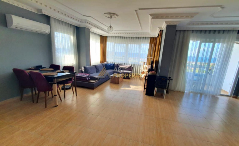 Меблированная двухуровневая квартира с видом на моря в районе Демирташ, 100м - Ракурс 22