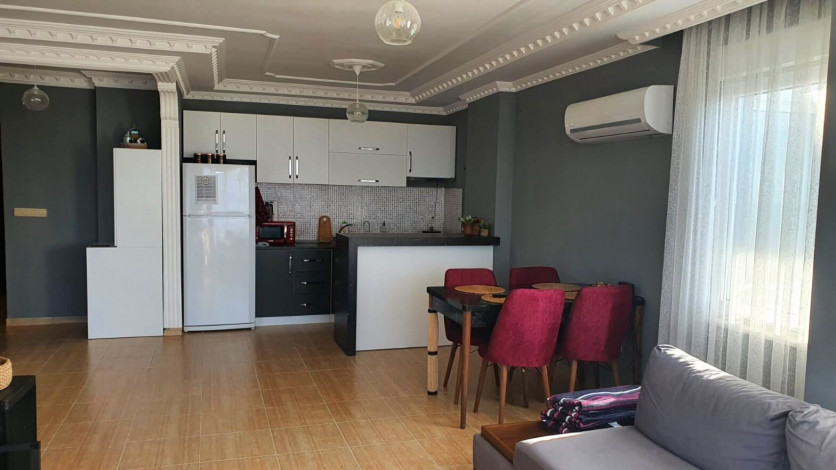 Меблированная двухуровневая квартира с видом на моря в районе Демирташ, 100м - Ракурс 24