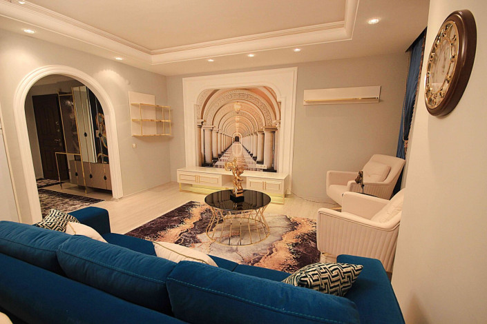 Трехкомнатная квартира с отличным ремонтом и мебелью в 100 метрах от моря в Махмутларе, площадью 120м2 - Ракурс 9