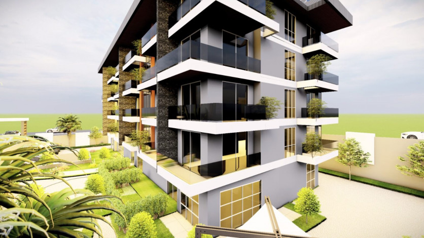 Резиденция на этапе строительства в районе Оба, 53м-213м - Ракурс 7