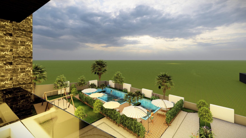 Резиденция на этапе строительства в районе Оба, 53м-213м - Ракурс 8