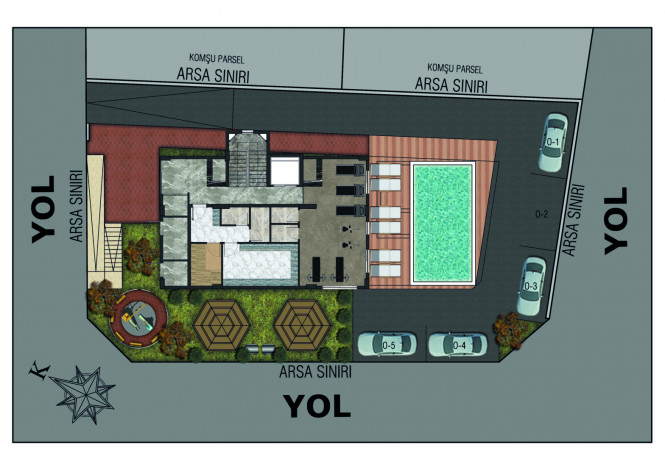 Новая резиденция на этапе строительства в районе Оба,  42м-126м - Ракурс 5