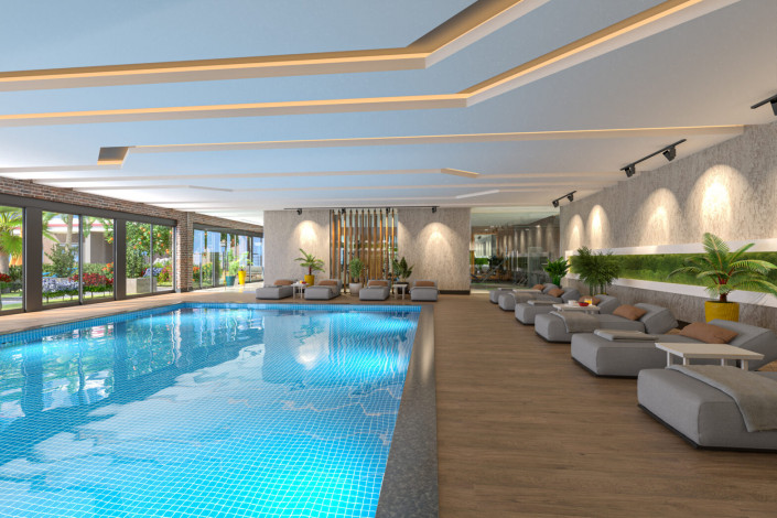 Двухкомнатные апартаменты в новом комплексе в районе Каргыджак, 53 м2 - Ракурс 17