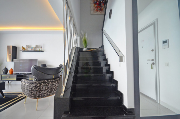 Апартаменты в современном комплексе в районе Каргыджак 3+1 с роскошной мебелью 500 метрах от моря,147 м 2. - Ракурс 15