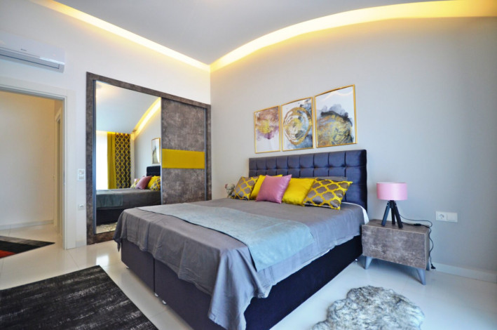 Апартаменты в современном комплексе в районе Каргыджак 3+1 с роскошной мебелью 500 метрах от моря,147 м 2. - Ракурс 18