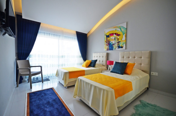 Апартаменты в современном комплексе в районе Каргыджак 3+1 с роскошной мебелью 500 метрах от моря,147 м 2. - Ракурс 19