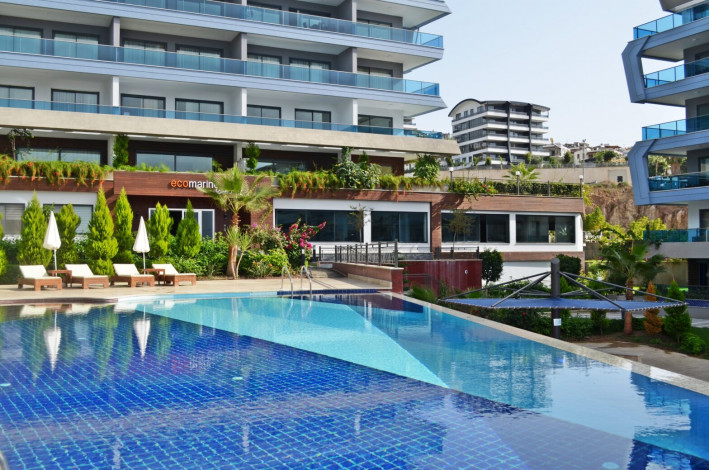 Апартаменты в современном комплексе в районе Каргыджак 3+1 с роскошной мебелью 500 метрах от моря,147 м 2. - Ракурс 27