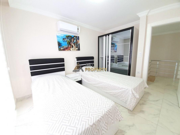 Трехкомнатная квартира с дизайнерским ремонтом и мебелью. 450 метров от моря в Махмутлар, 110м2 - Ракурс 46