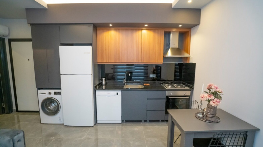 Квартира 1+1 квартира с хорошим ремонтом в районе Алании, Оба 60м2 - Ракурс 9