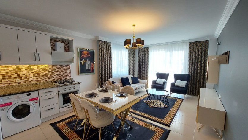 Полностью меблированные апартаменты на границе районов Кестель  и Махмутлар, 110м - Ракурс 12