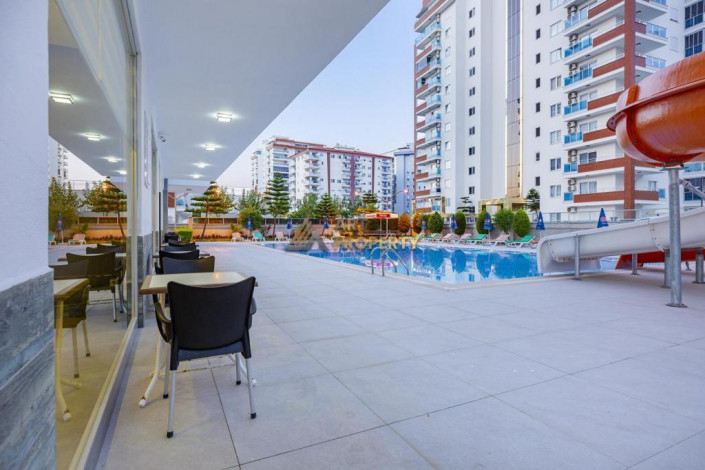 Квартира с видом на море 2+1 с новой мебелью в Махмутларе на высоком этаже, 120 м2 - Ракурс 11