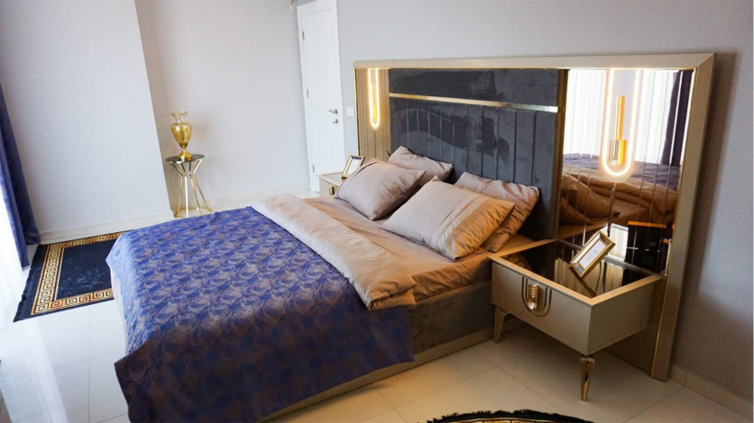 Квартира с видом на море 2+1 с новой мебелью в Махмутларе на высоком этаже, 120 м2 - Ракурс 22