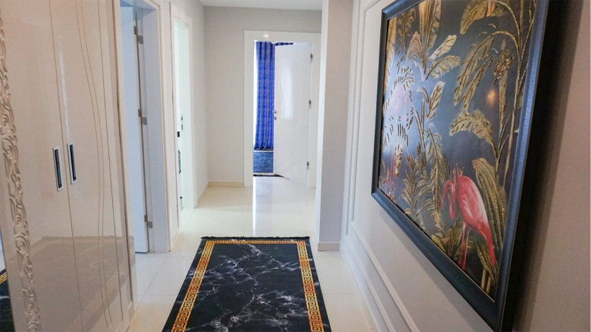 Квартира с видом на море 2+1 с новой мебелью в Махмутларе на высоком этаже, 120 м2 - Ракурс 23