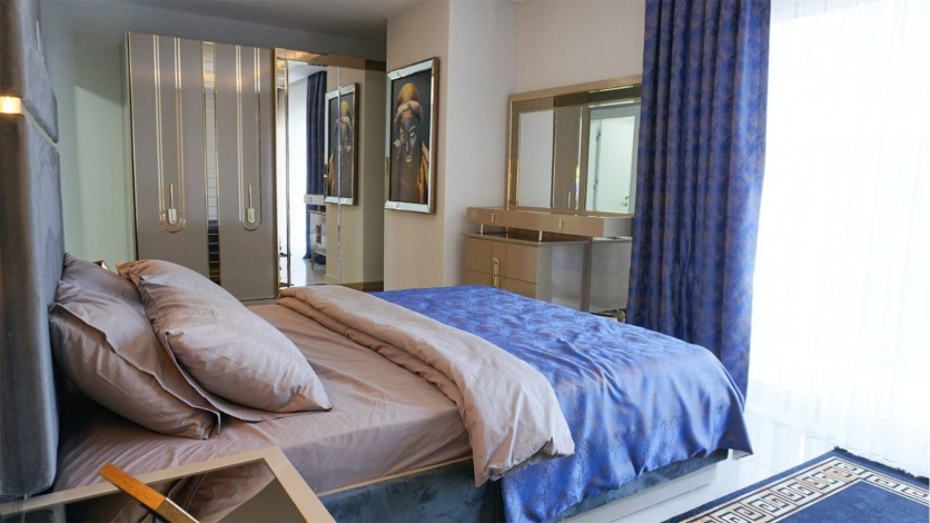 Квартира с видом на море 2+1 с новой мебелью в Махмутларе на высоком этаже, 120 м2 - Ракурс 25