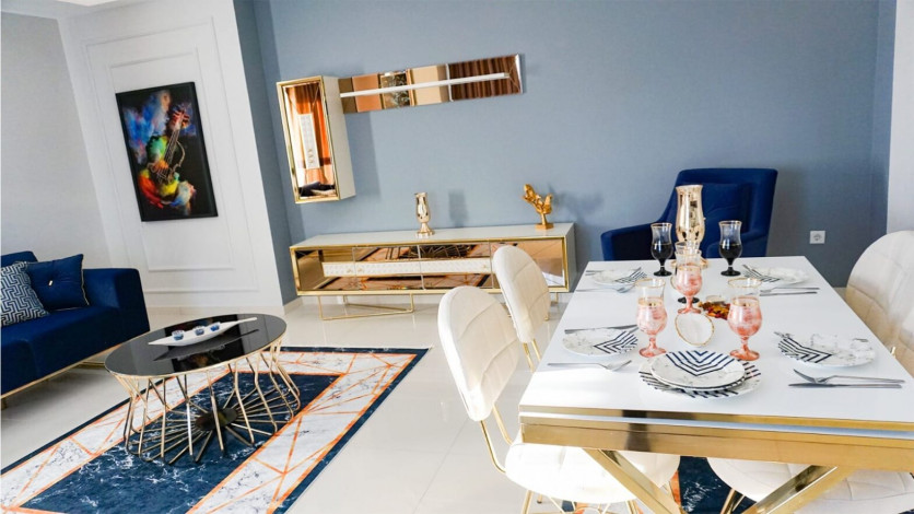 Квартира с видом на море 2+1 с новой мебелью в Махмутларе на высоком этаже, 120 м2 - Ракурс 27