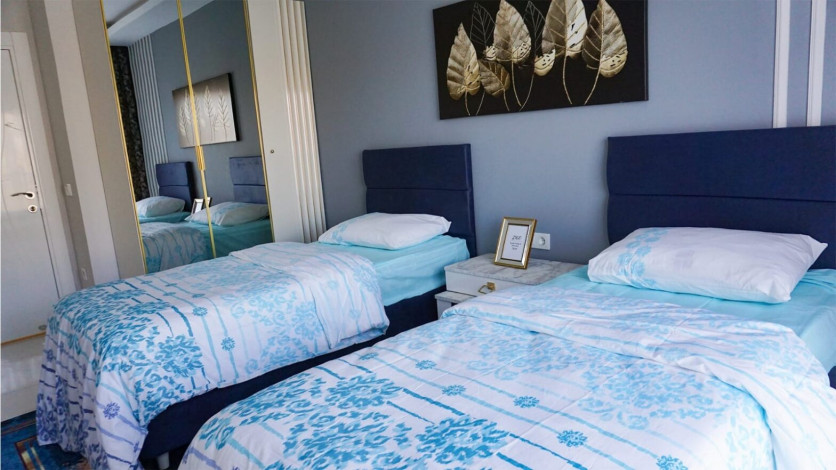 Квартира с видом на море 2+1 с новой мебелью в Махмутларе на высоком этаже, 120 м2 - Ракурс 30