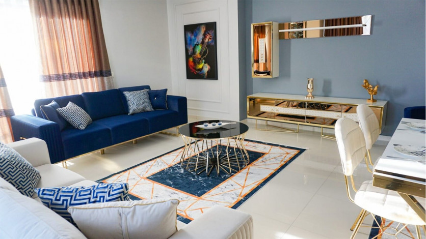 Квартира с видом на море 2+1 с новой мебелью в Махмутларе на высоком этаже, 120 м2 - Ракурс 33