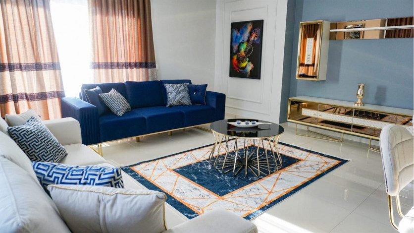 Квартира с видом на море 2+1 с новой мебелью в Махмутларе на высоком этаже, 120 м2 - Ракурс 34