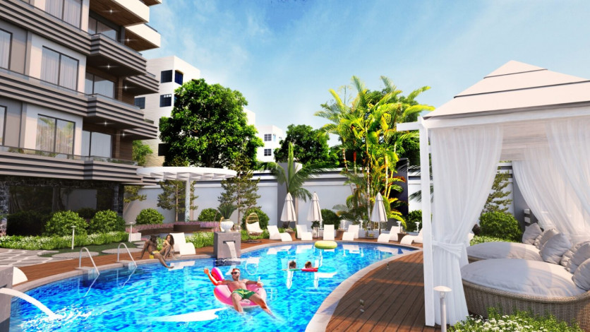 Комплекс апартаментов класса люкс в курортном поселке Авсаллар, 43м-159м - Ракурс 7