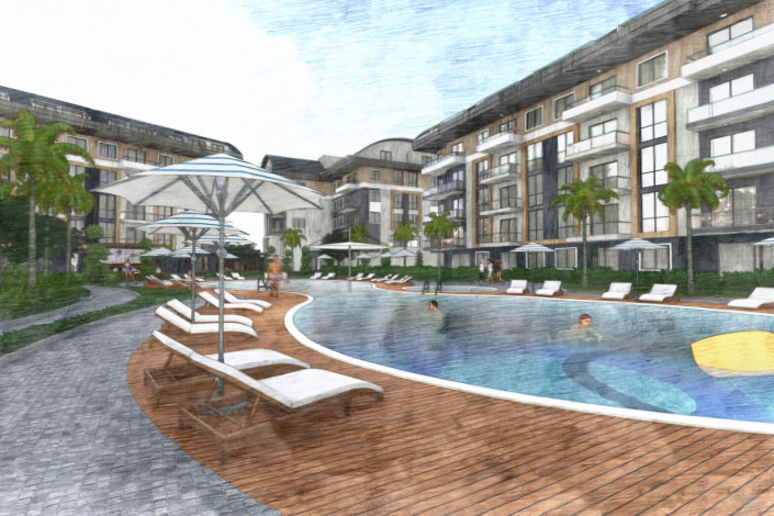 Роскошный проект на начальном этапе строительства в престижном районе Оба! - Ракурс 19