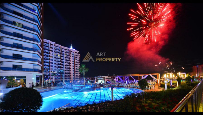 Квартира 1+1 с видом на море в комплексе с развитой инфраструктурой, Махмутлар, 73 м2 - Ракурс 34